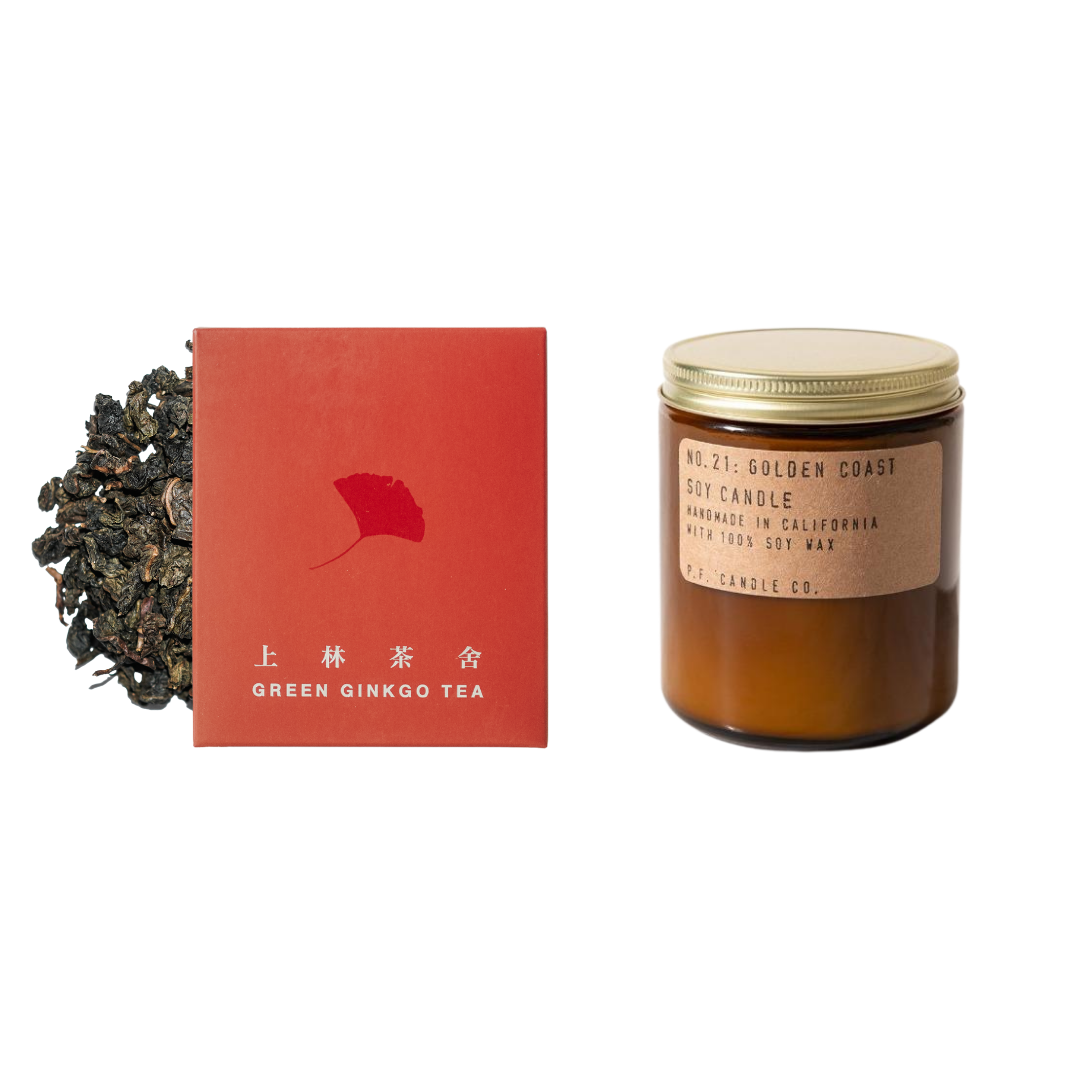Candle & Tea Leaves  Set。香薰蠟燭和茶葉套裝