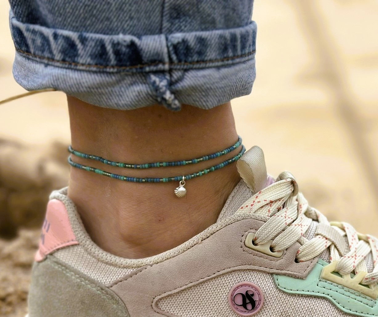 Ilikai Fusskette aus Toho-Perlen