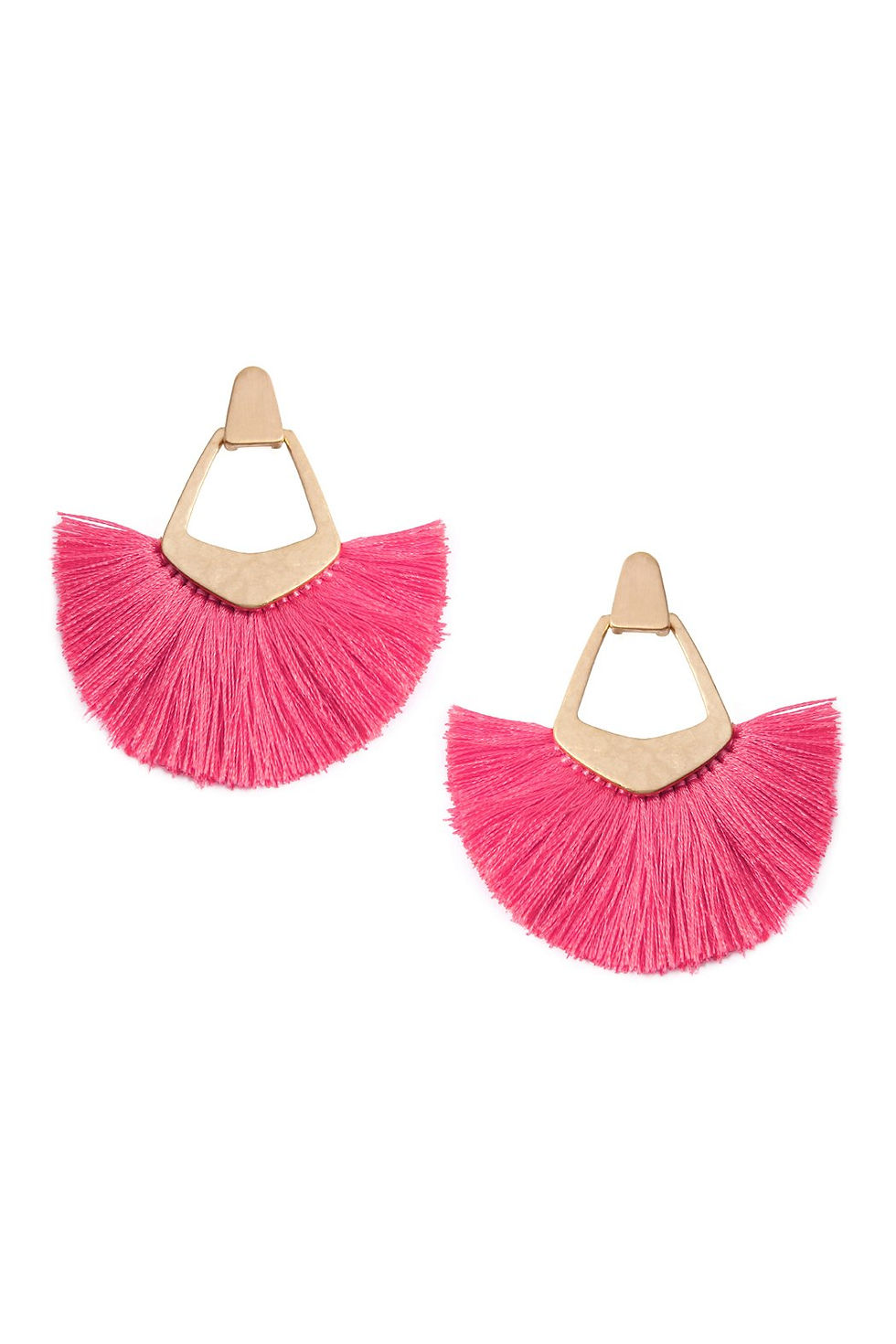 Thumbnail: Fan Tassel Post Dangle Earrings