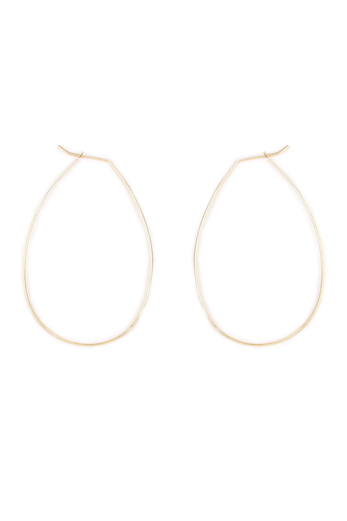 Large Teardrop Brass Earrings