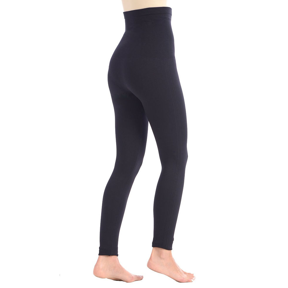 Thumbnail: New Shaping Legging With Extra High 8" Waistband - Black
