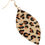 Thumbnail: Leopard Marquise Leather Hook Earrings
