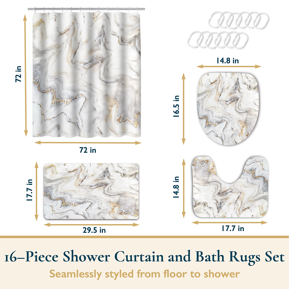Thumbnail: Shower Curtain Set-4 PCS