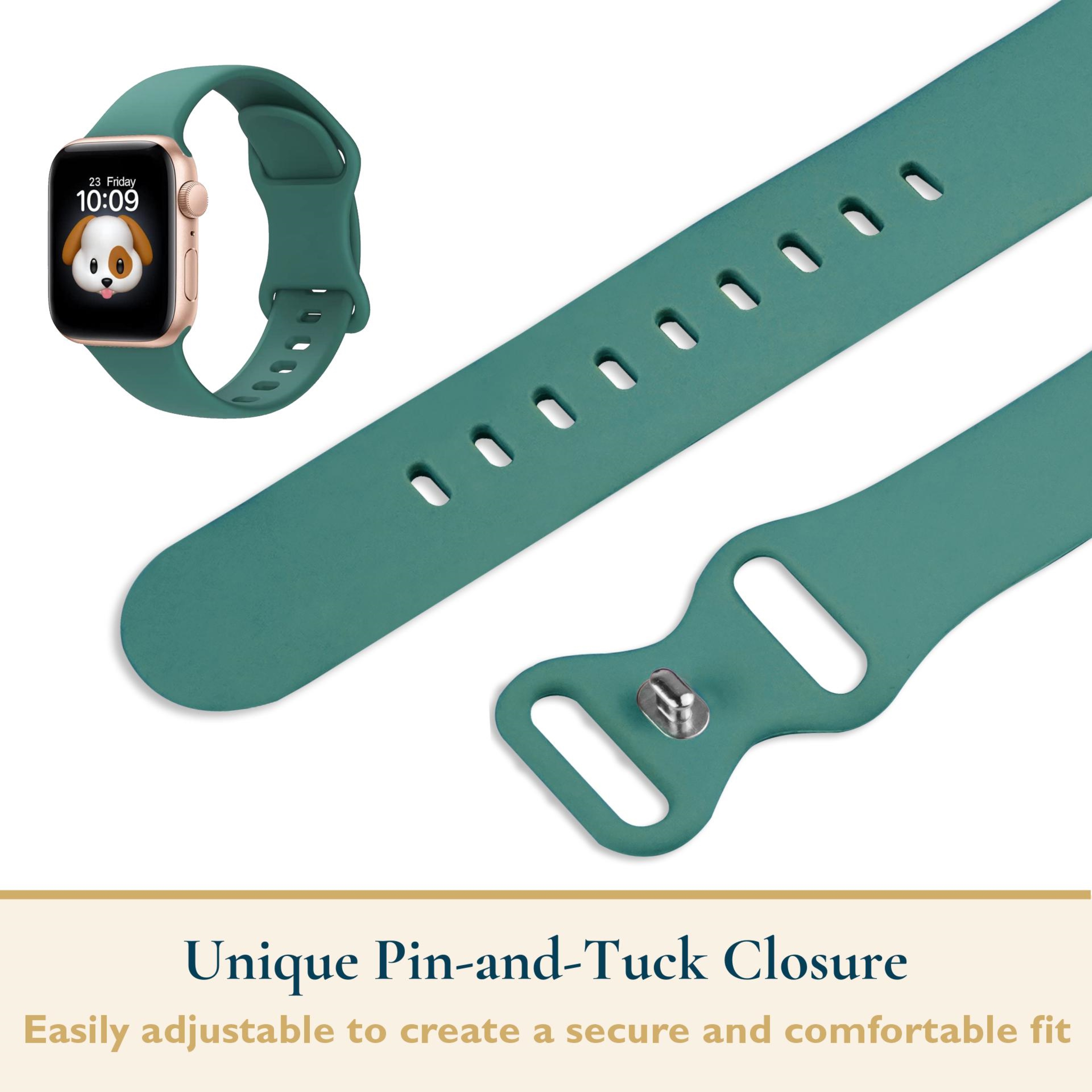thumbnail image 3 of ComfiTime Correa para Apple Watch, Paq. de 6, Correas Elásticas Deportivas para iWatch de 38-49 mm para Mujeres y Hombres, Correa de Silicona para Series 9-1, SE, SE2, Ultra, Ultra2, 3 of 11