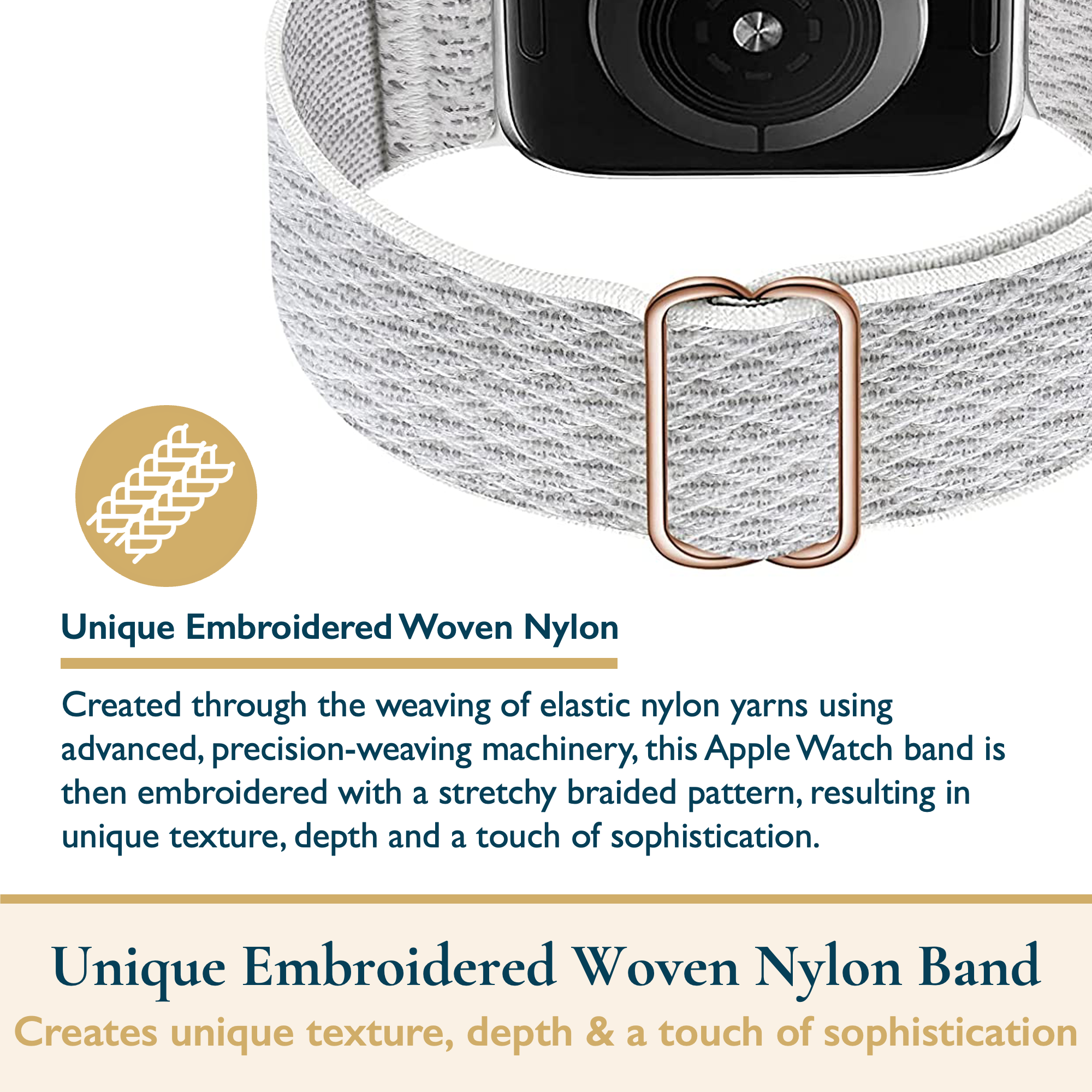 thumbnail image 3 of ComfiTime Correa Deportiva de Nailon Elástica para Apple Watch 38/40/41/42/44/45 mm, Hombres y Mujeres, Transpirable Solo Loop, para Series SE 9 8 7 6 5 4 3 2 1, 3 of 13