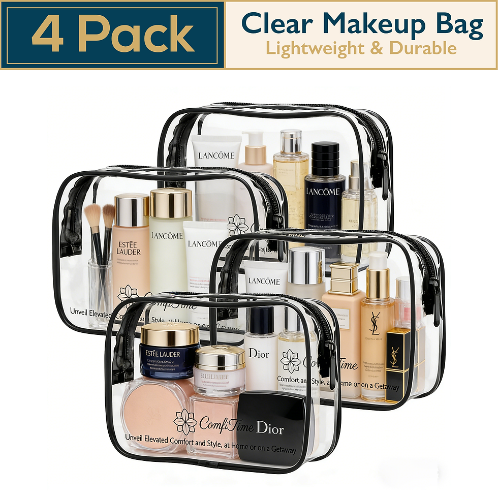 Thumbnail: Clear Makeup Bag-4Pack-Rectangle