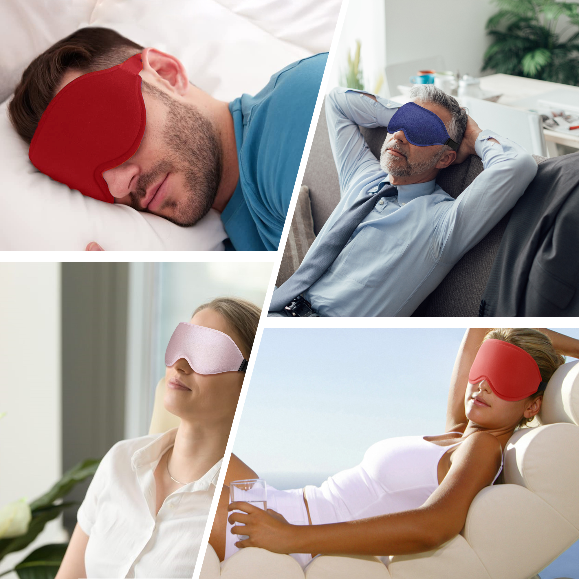 thumbnail image 2 of ComfiTime Máscara para Dormir 3D: Máscara para Dormir 100 % Opaca, Cubre Ojos para Hombres y Mujeres, Antifaz para Contorno con Deflector Nasal, Suave y Liviana, sin Látex, 2 of 15