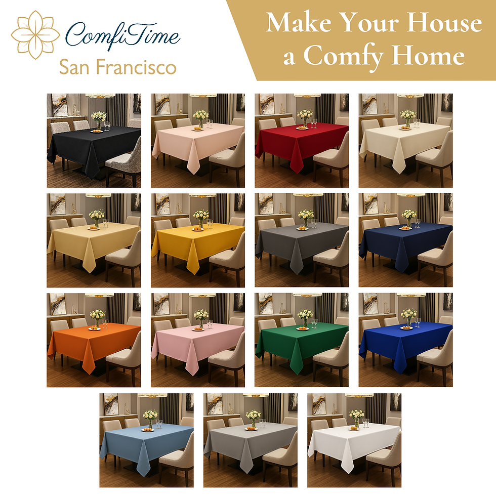 Thumbnail: Polyester Tablecloth - Washable Spill Resistant Table Cover
