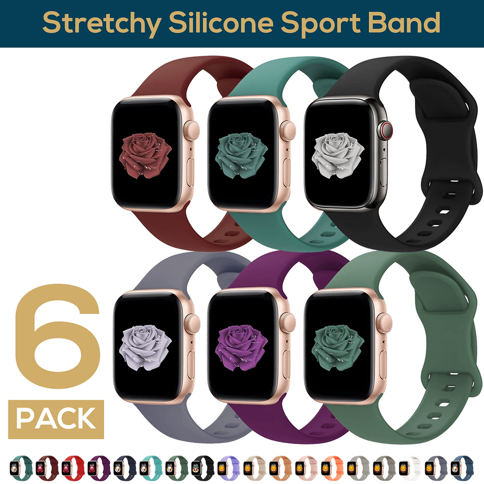 Thumbnail: Silicone Apple Watch Sport Band, 6 Pack