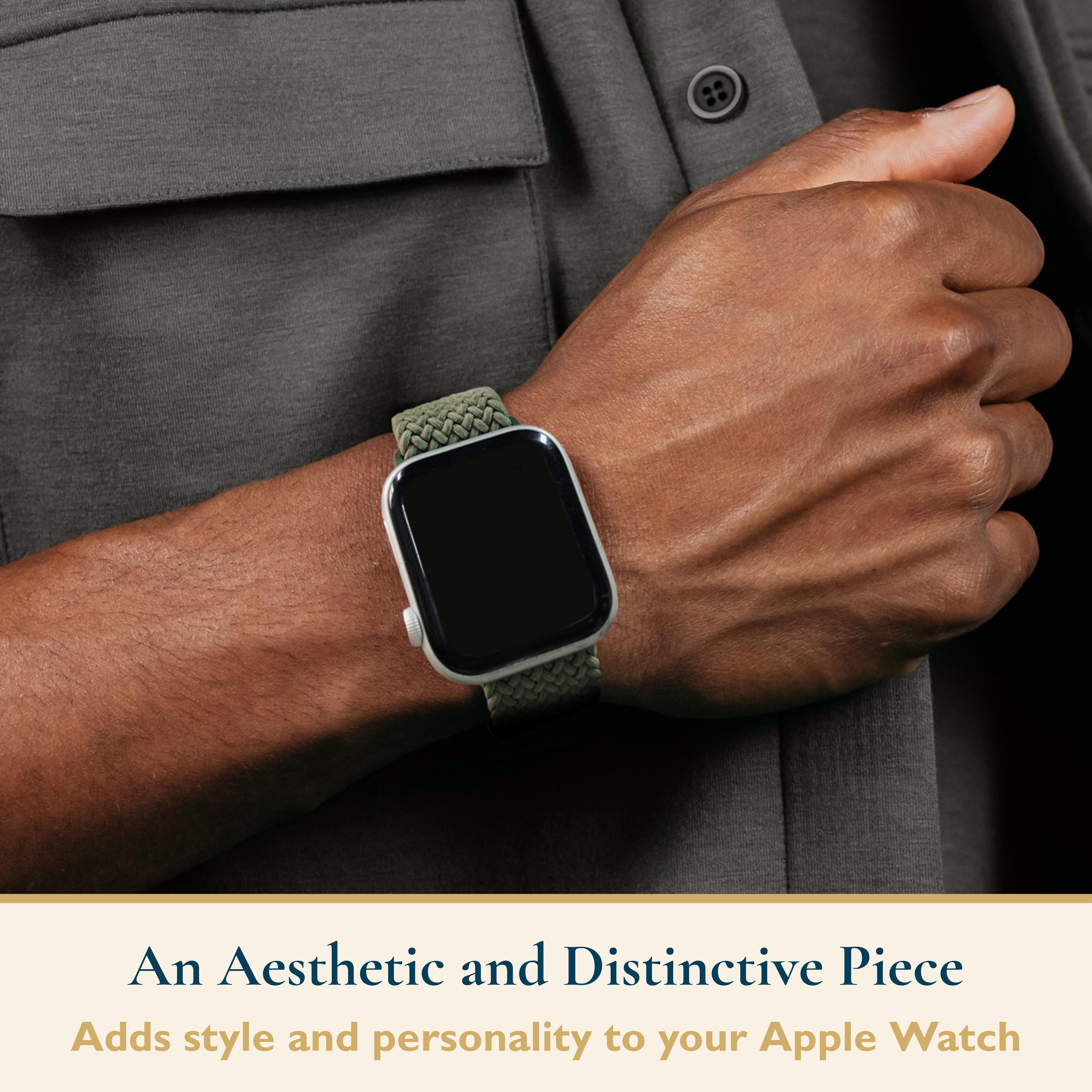 thumbnail image 3 of ComfiTime Correa Elástica para Apple Watch: Correa Deportiva Trenzada para iWatch de 38-45 Mm para Hombres y Mujeres, Correa Transpirable para Apple Watch Series SE 9-1, 3 of 12