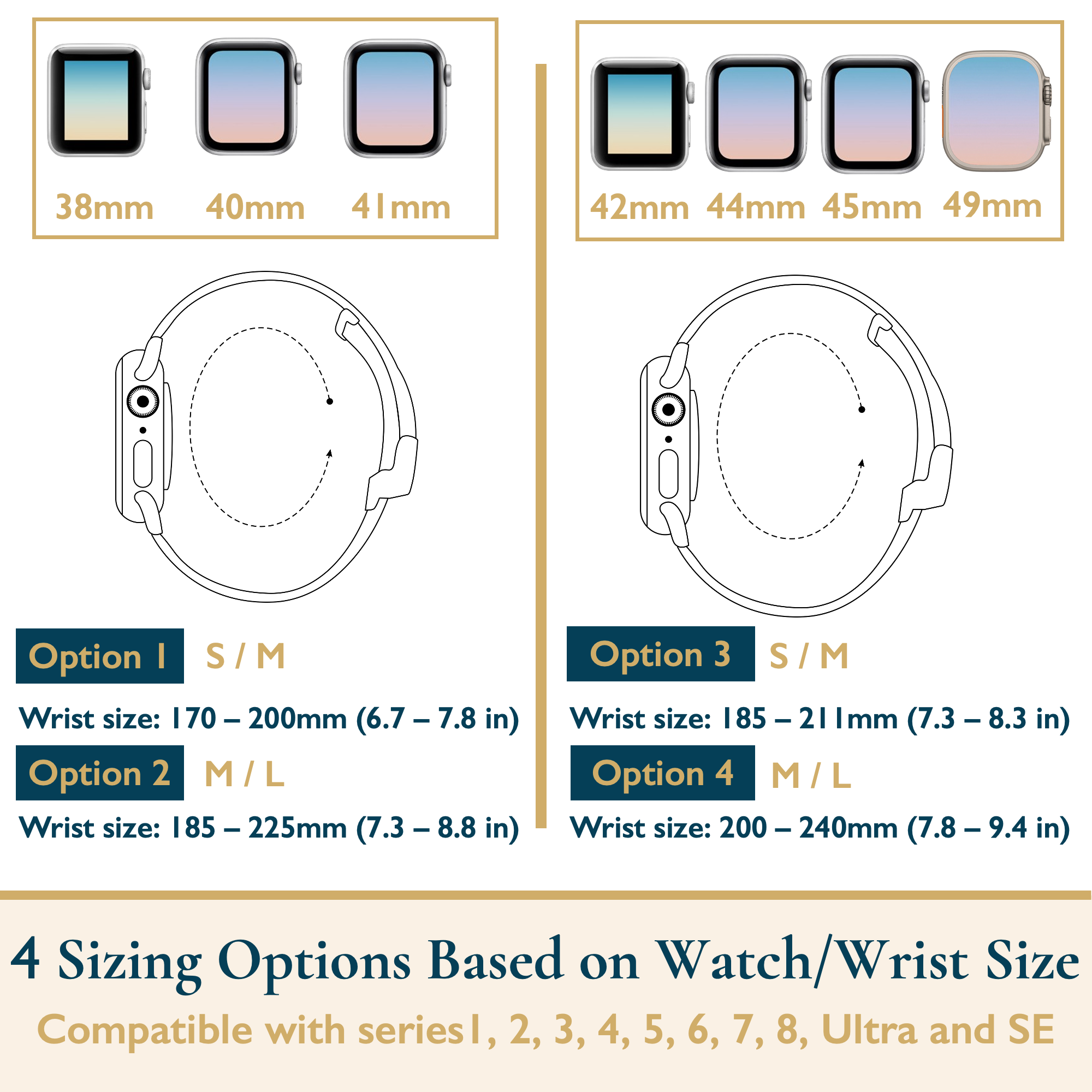 thumbnail image 2 of ComfiTime Correa para Apple Watch, Paquete de 6, Correas Elásticas Deportivas para iWatch de 38/40/41/42/44/45 mm para Mujeres y Hombres, Correa de Silicona para iWatch Series 9-1 SE, 2 of 11