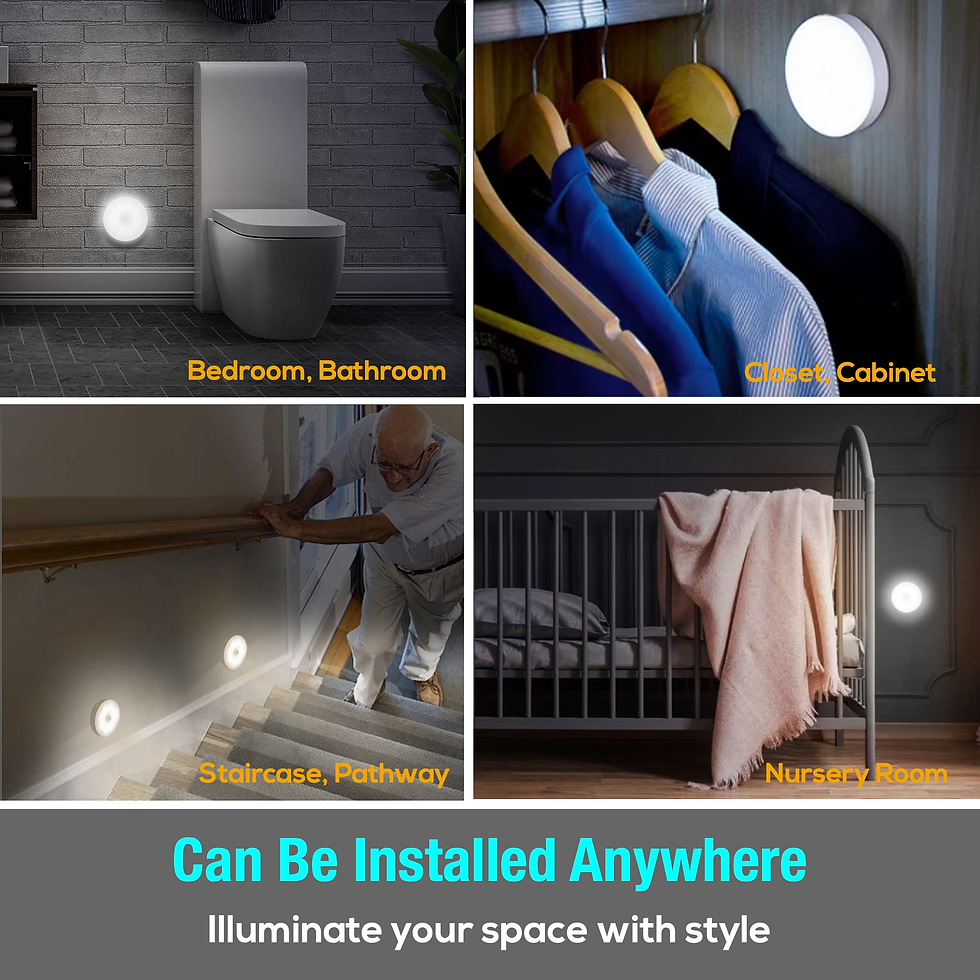 Thumbnail: 4 Pack - Illuminlabs Motion Sensor Night Light – Dimmable, Rechargeable