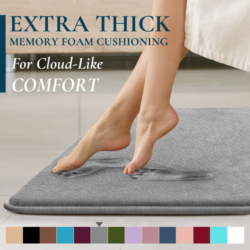 ComfiTime Bathroom Rugs – Thick Memory Foam, Non-Slip Bath Mat