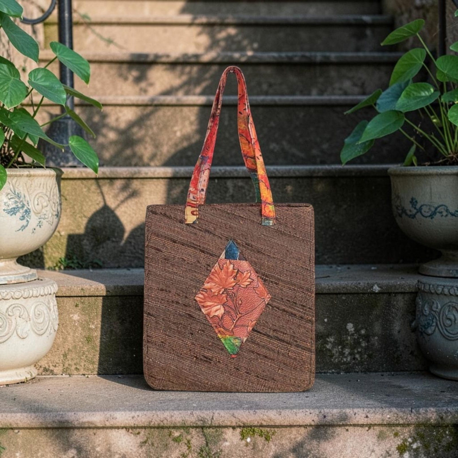 Eco-Friendly Banana Fibre Duet Backpack – Multicolour