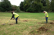 Mars-Wrigley Volunteers Raking the Set-aside 'Meadow' in Eastfield Park Northampton 4.JPG