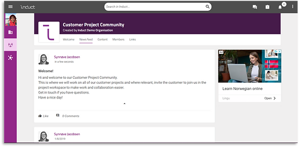 @WORK by Induct. Encrypted, collaboration, share, portolio, secure, workspace, document storage.