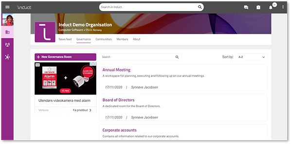 @WORK by Induct. Encrypted, collaboration, share, portolio, secure, workspace, document storage.