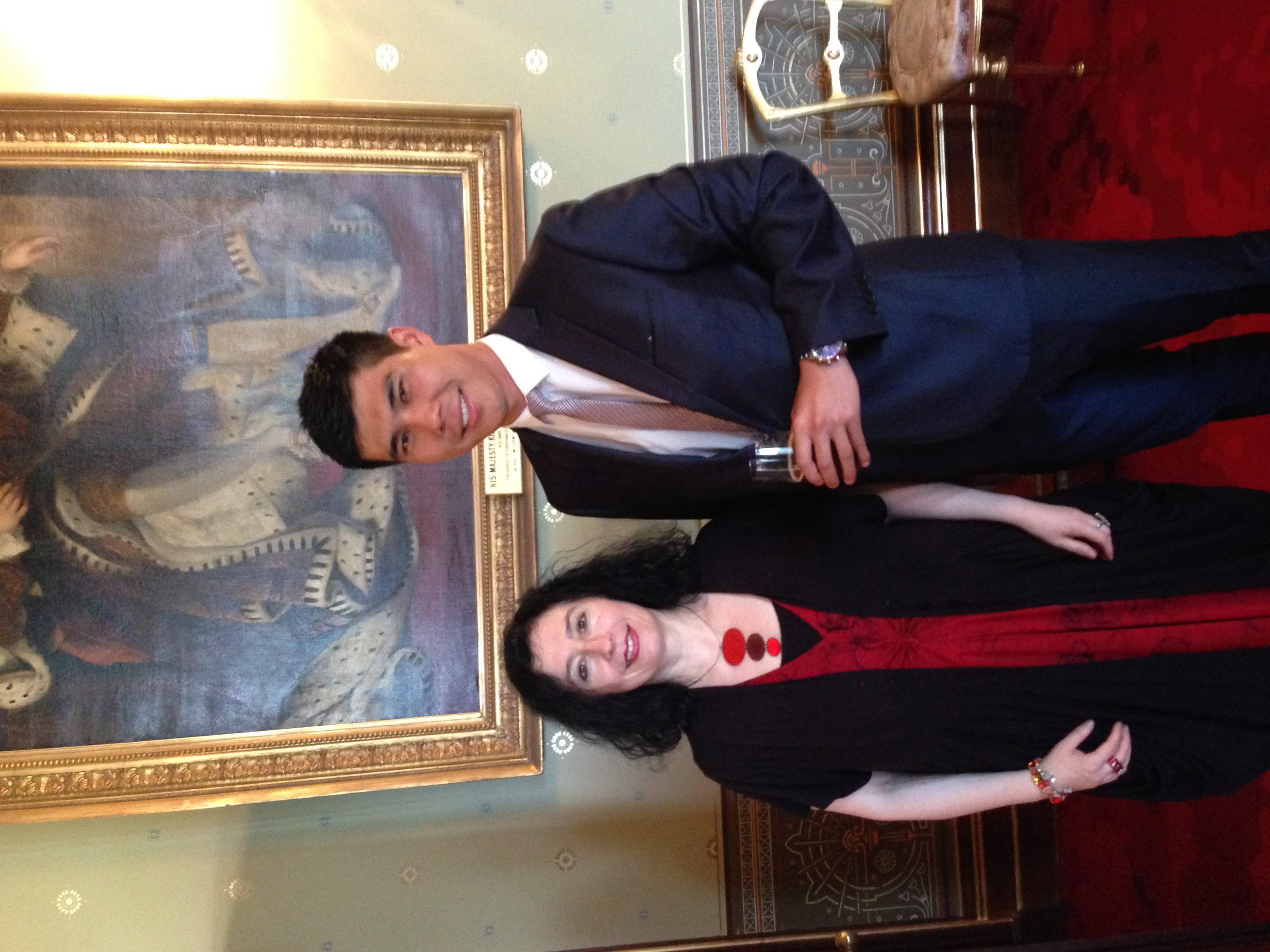 With Elena Kats-Chernin at Government House, Sydney.