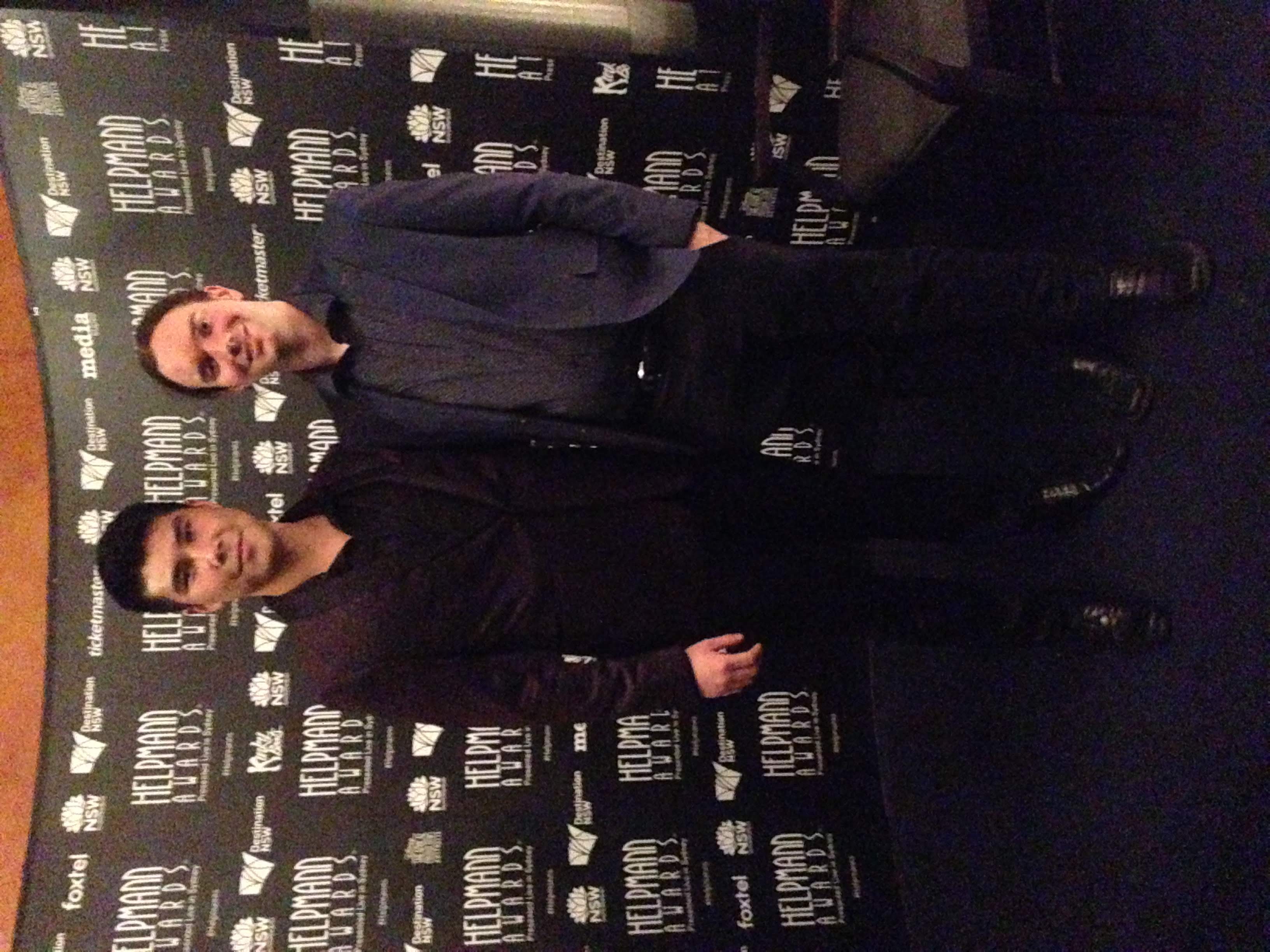 At the Helpmann Awards with Angus McPherson