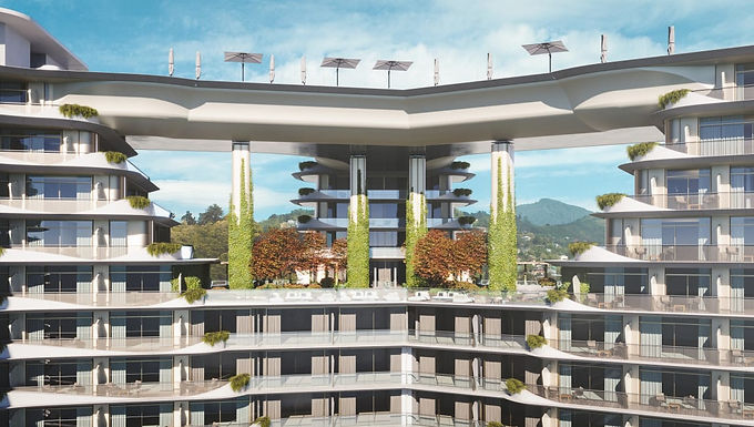 Residential Complex with a Private Beach and Panoramic Views