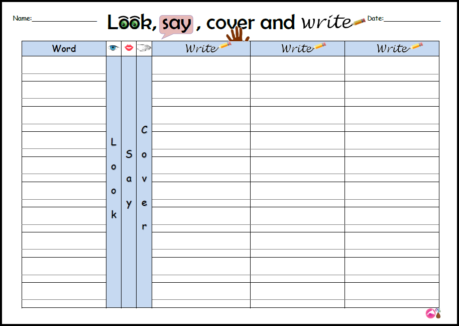 Look Say Cover Write