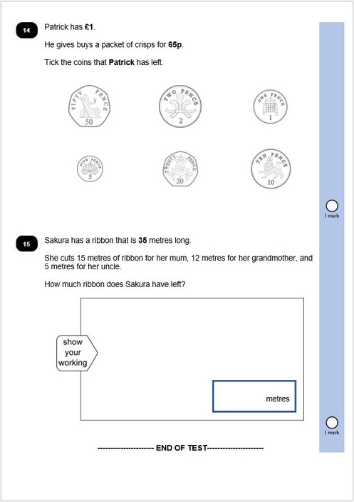 ks1 year 2 sats practise papers editable