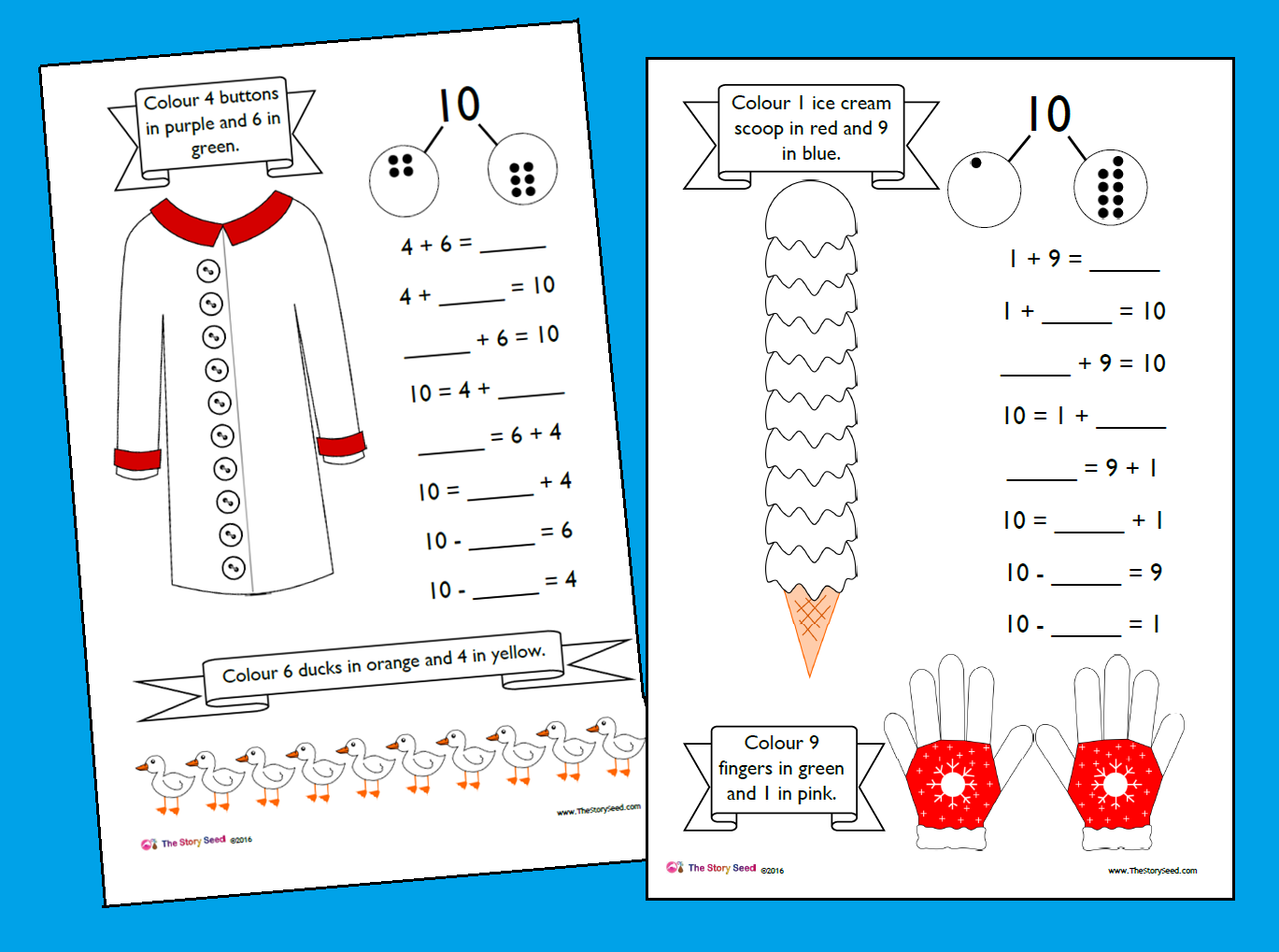 Number Bonds to 10 Booklet