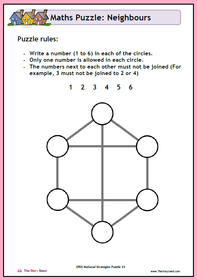 KS2 - Neighbours puzzle PDF (2 of 2)