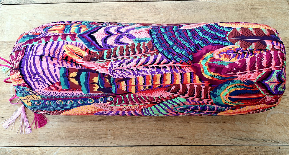 Thumbnail: Big Premium Yoga bolster Red Feathers