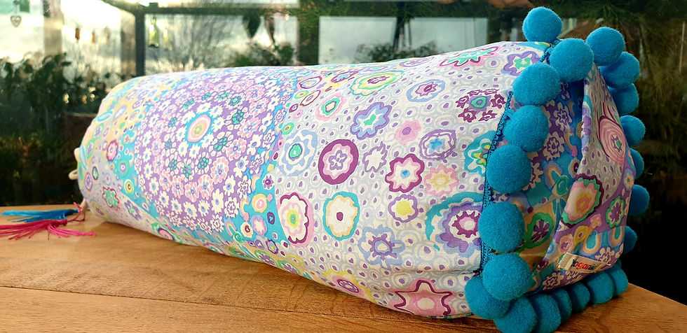 Thumbnail: Yoga 🧘‍♀️ bolster pastel mangala filled with buckwheat husk 