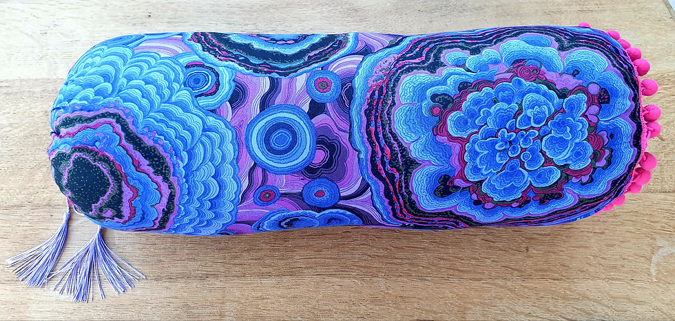 Thumbnail: Vibrant Blue & Purple Agate yoga bolster 