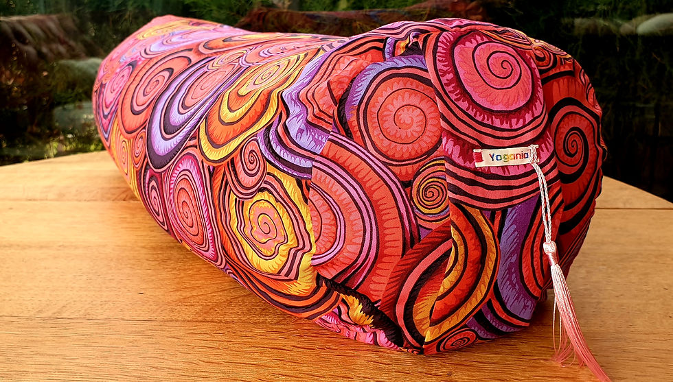 Thumbnail: Big Premium red spirals Yoga bolster