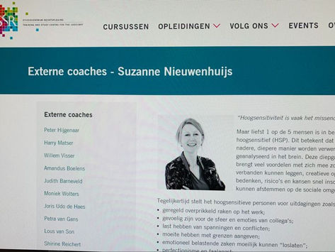Externe coach bij het opleidingsinstituut voor de rechterlijke macht!