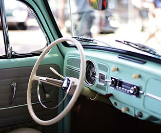 Interior de coche vintage