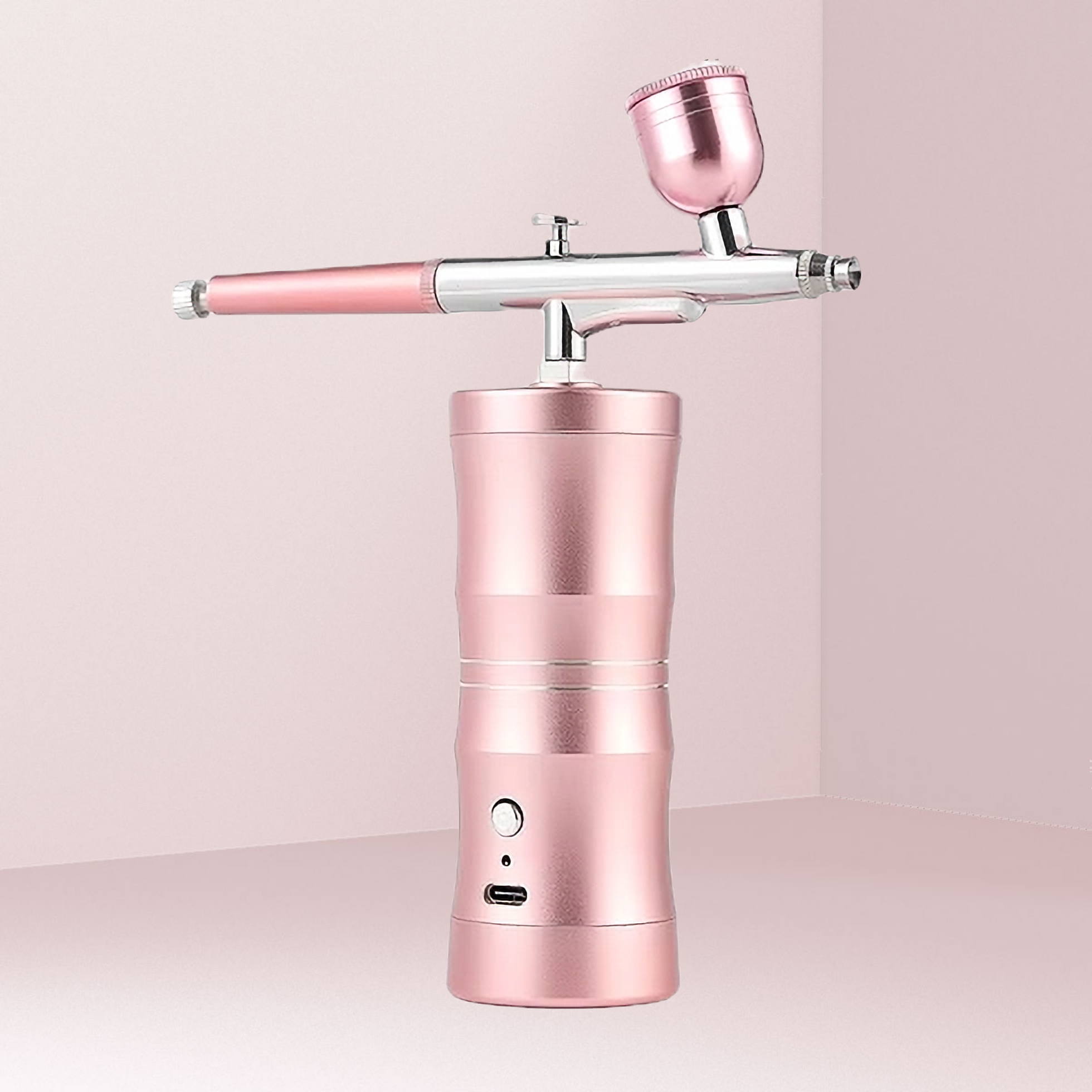 Wireless USB Nail Art Airbrush Air Compressor Kit | Pink