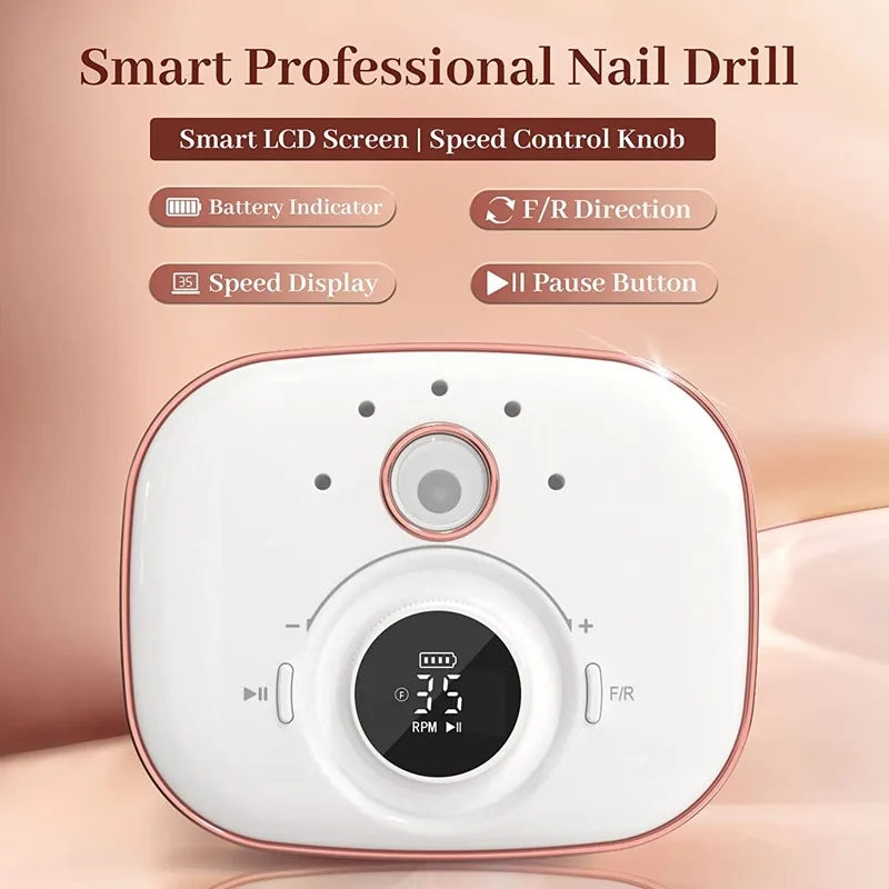 Thumbnail: Rechargable E-file Nail Drill Electric Desktop Nail File | 35000rpm