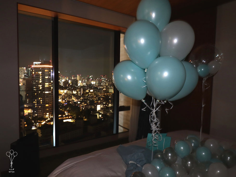 ティファニー Tiffany ティファニーブルー バルーンアート 装飾 デコレーション 飾り付け プロポーズ サプライズ ホテル アオヤマグランドホテル