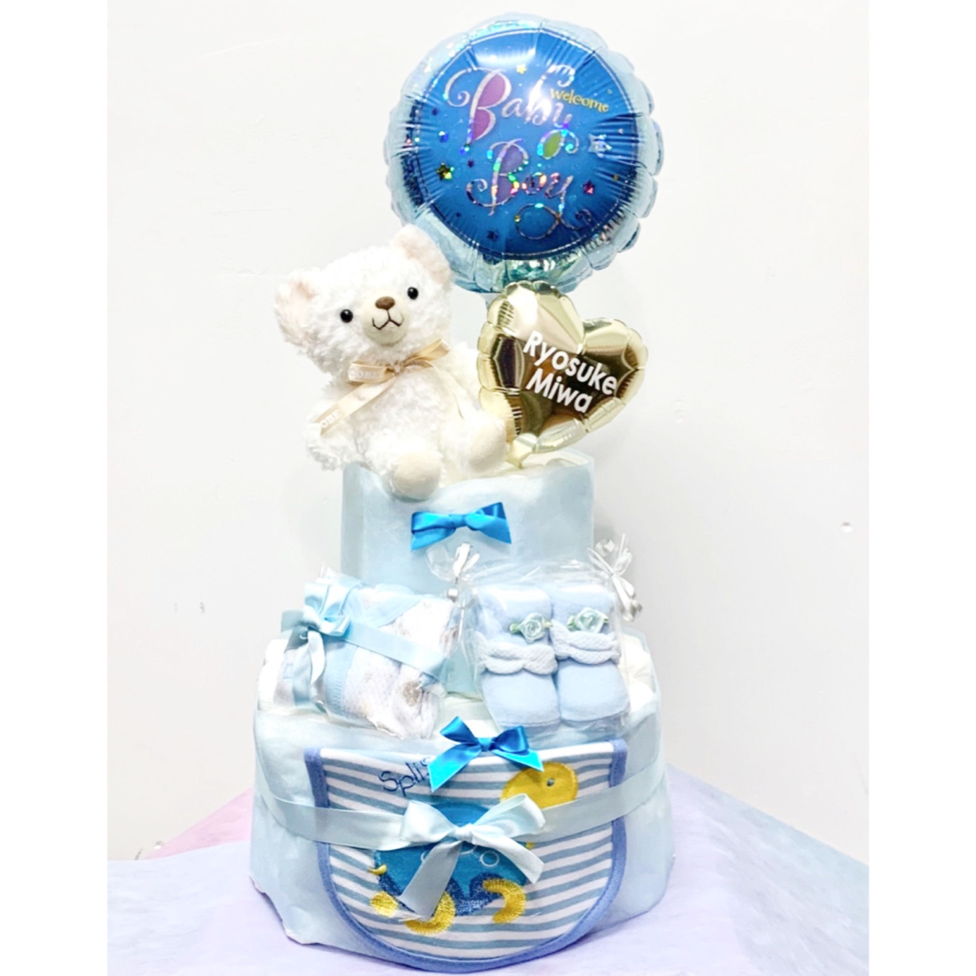 Babyboyおむつケーキバルーン