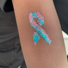 ribbon glitter tattoo