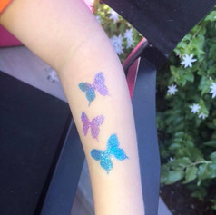 butterflies glitter tattoo