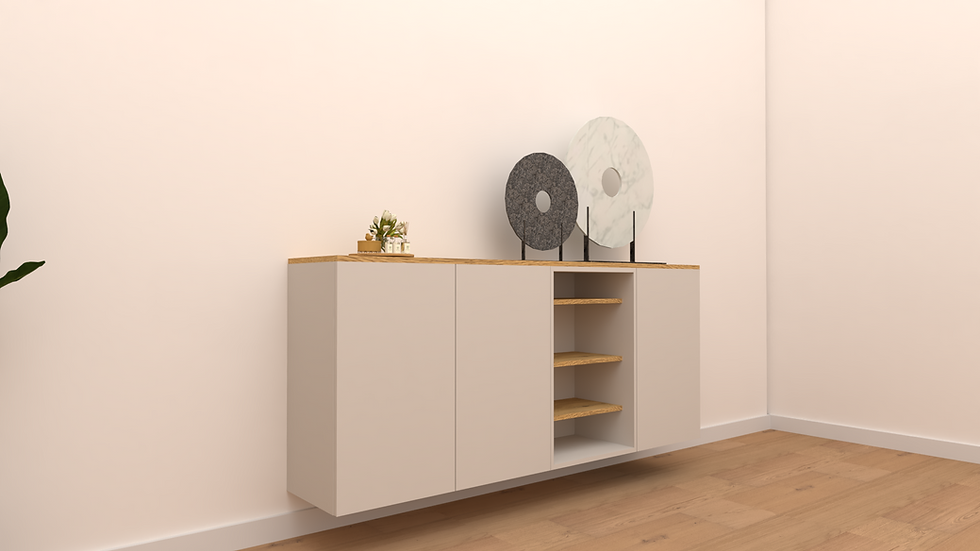 Thumbnail: Combi deal  | By Jong Stone wood tv meubel + Dressoirkast