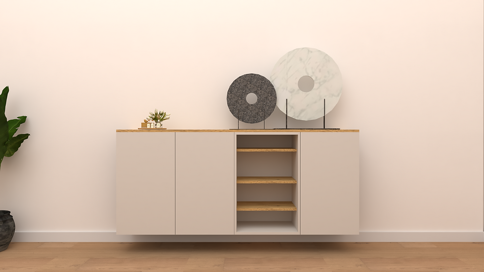 Thumbnail: Combi deal  | By Jong Stone wood tv meubel + Dressoirkast