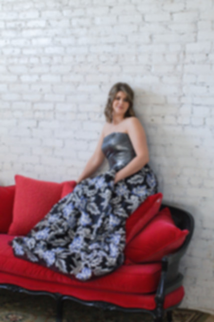 Silver/Blue Floral Dress