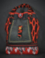Travel bag,wool kimono,hand laced leather