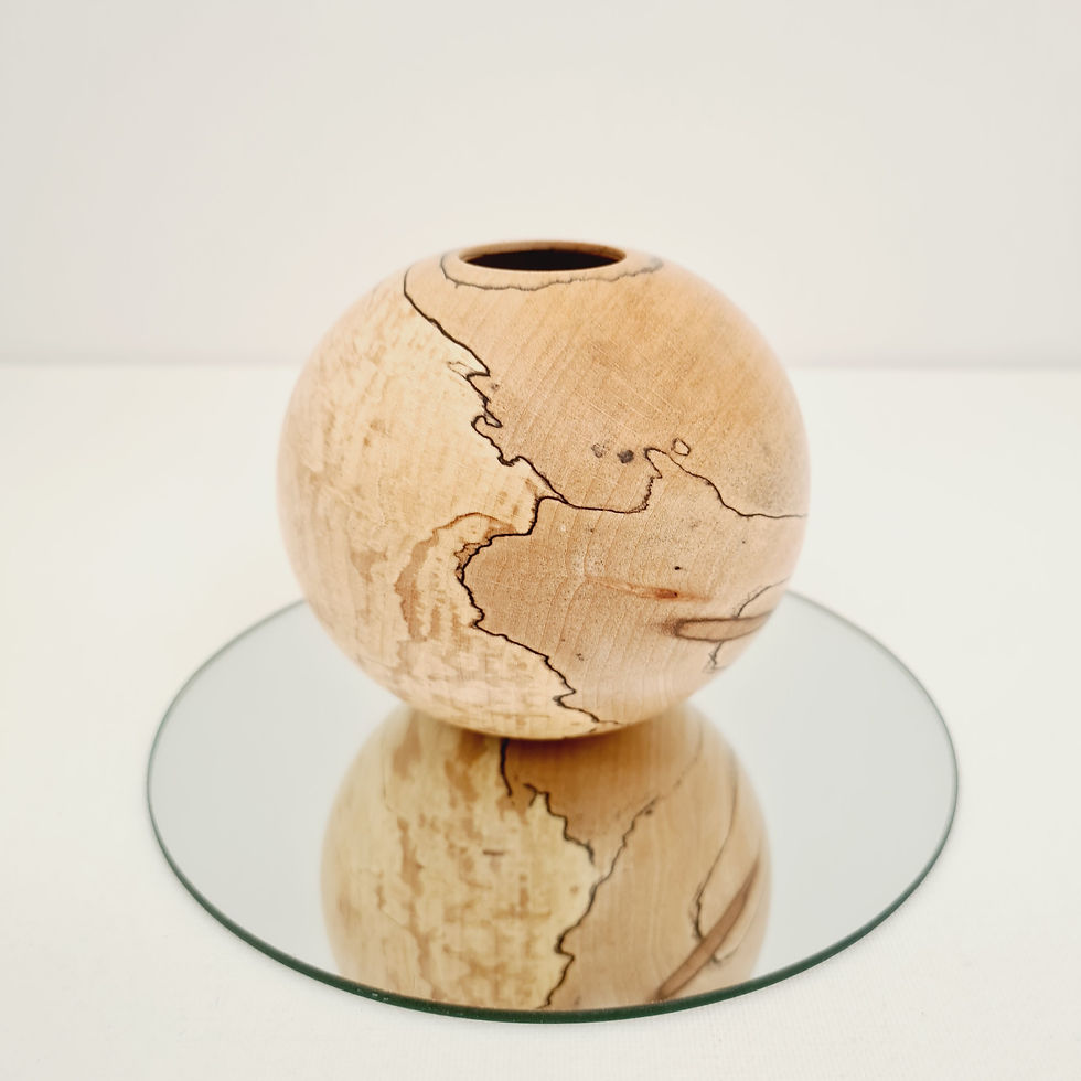 Thumbnail: Moon Vessel, Spalted Beech Hollow Form