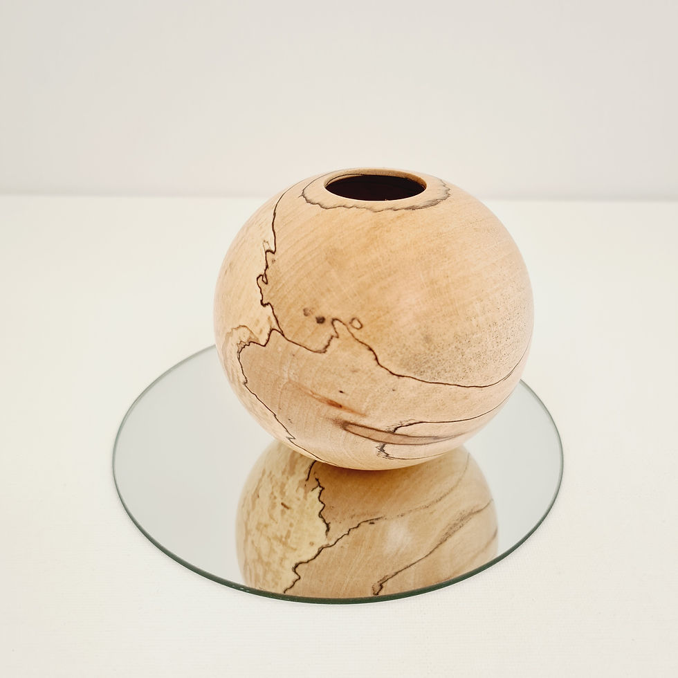 Thumbnail: Moon Vessel, Spalted Beech Hollow Form