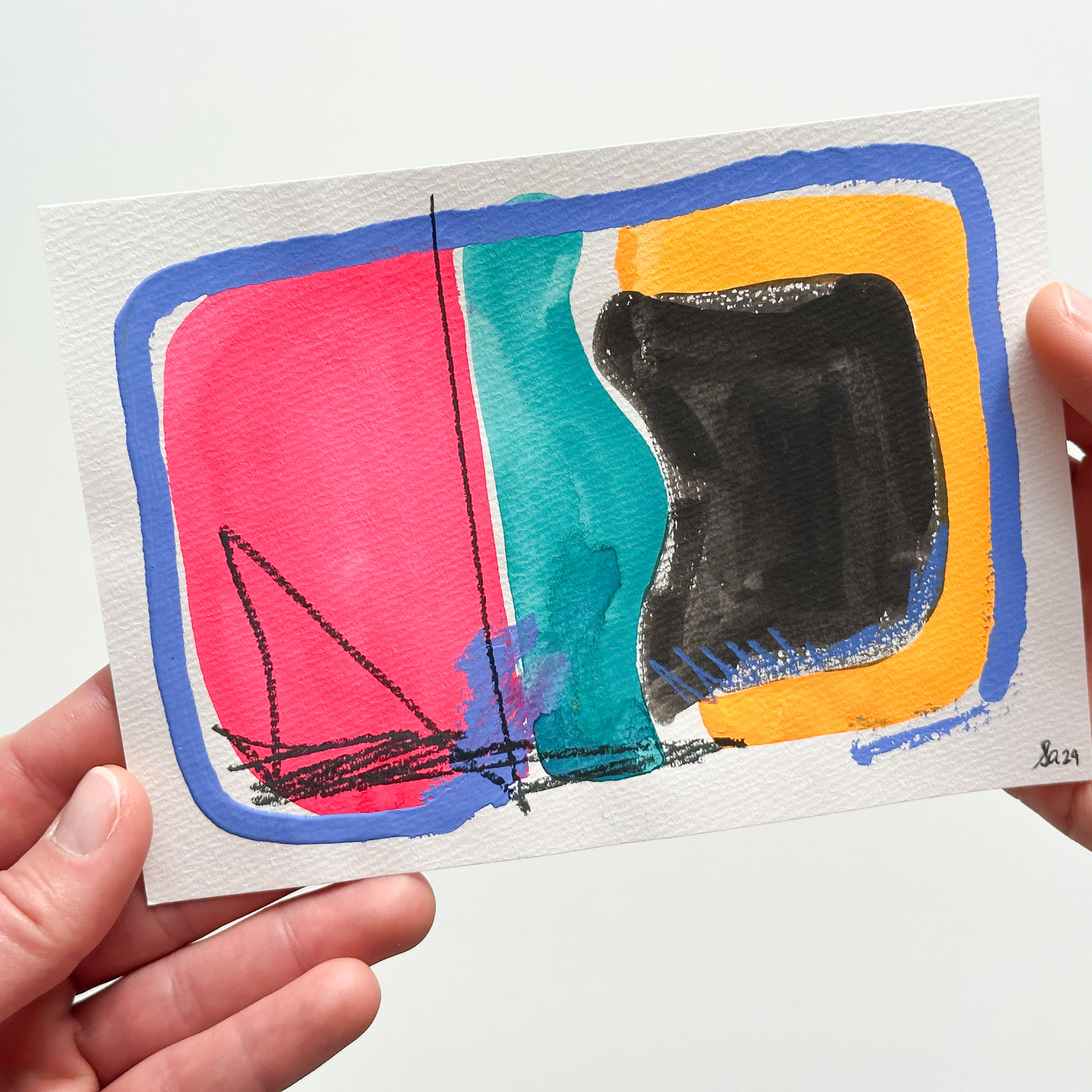 Techniques mixtes sur papier d'art