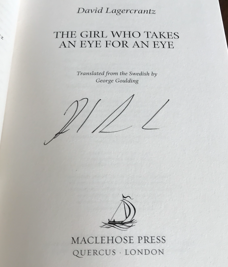 Thumbnail: LAGERCRANTZ, David : The Girl Who Takes An Eye For An Eye SIGNED