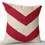 Thumbnail: Chevron Canvas Throw Pillow – Beige & Red (Set of 2)