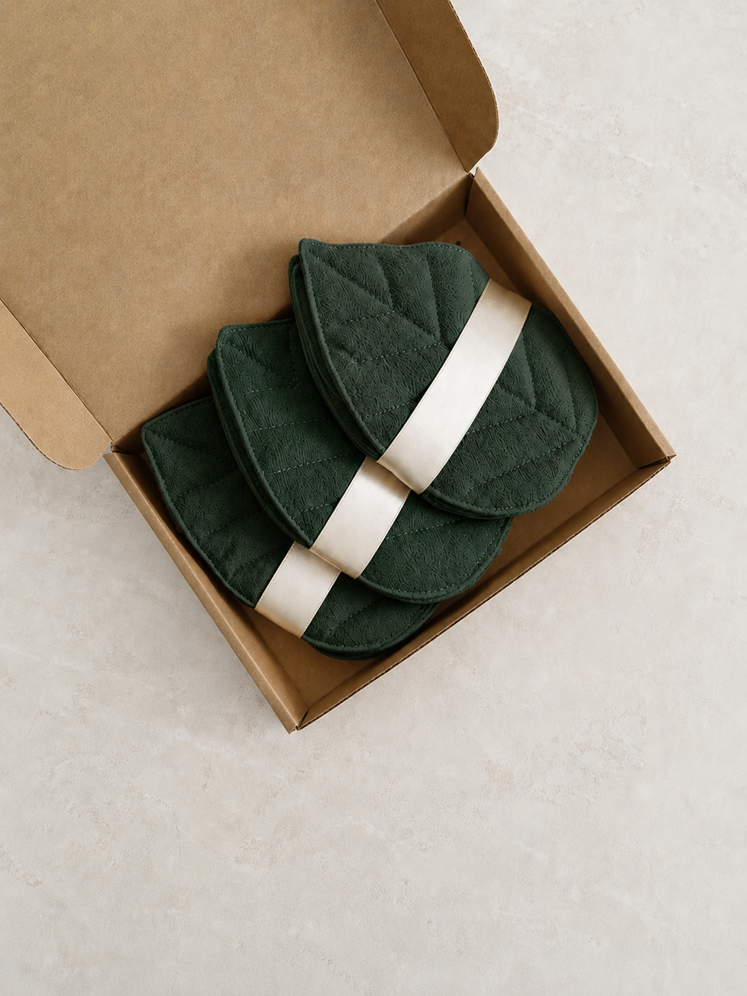 3 Sets of 4 Leaf Coasters Gift Set #26-3